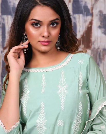 Pastle Silk Kurta Suit with Dupatta