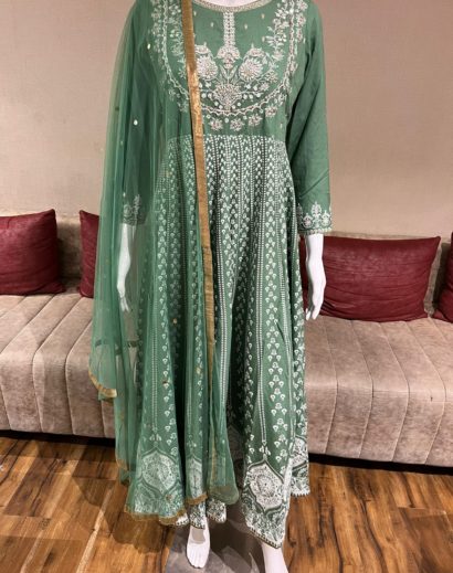 Green Cotton One Piece Gown